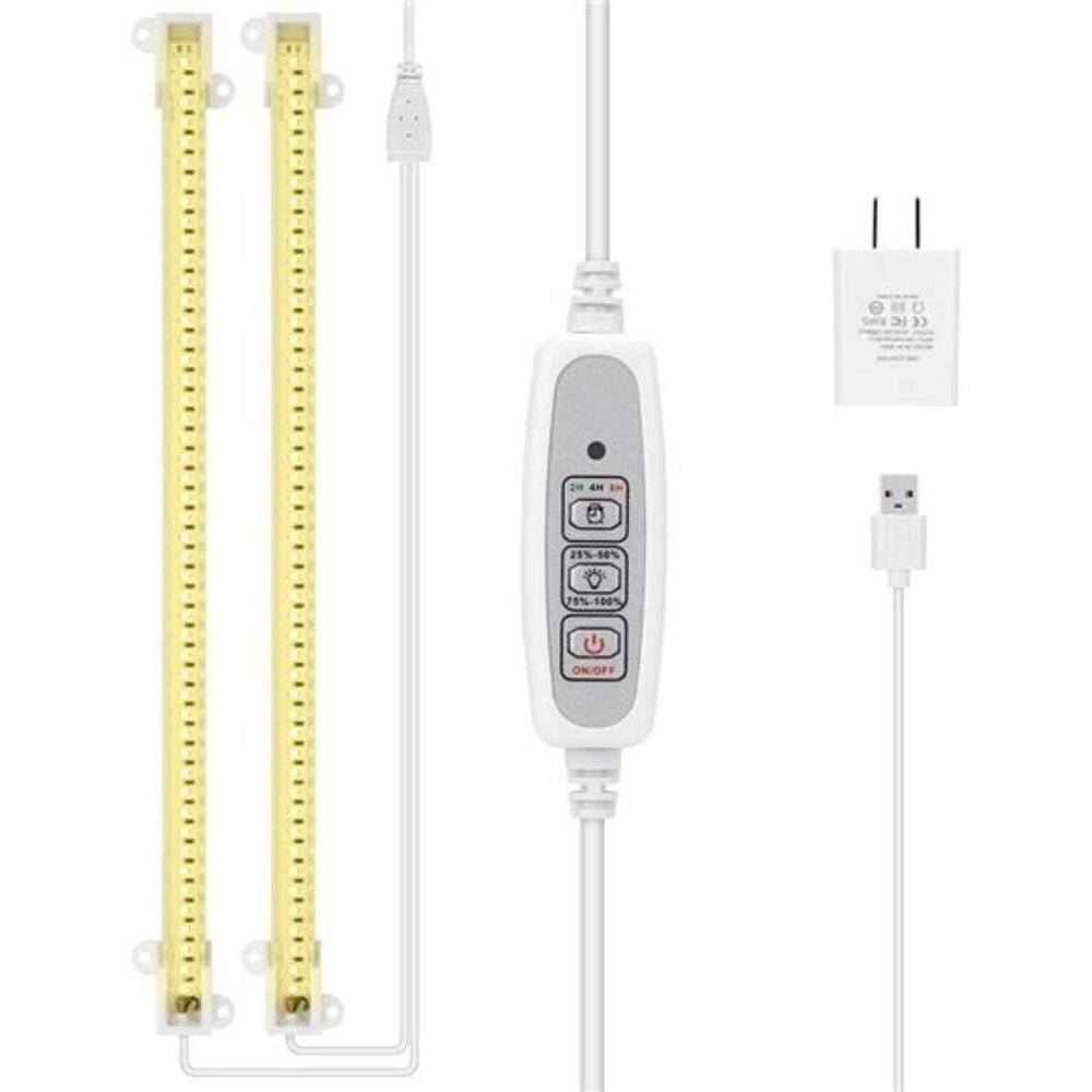 Full Spectrum LED Grow Light Strips Indoor Plants Auto Timer
